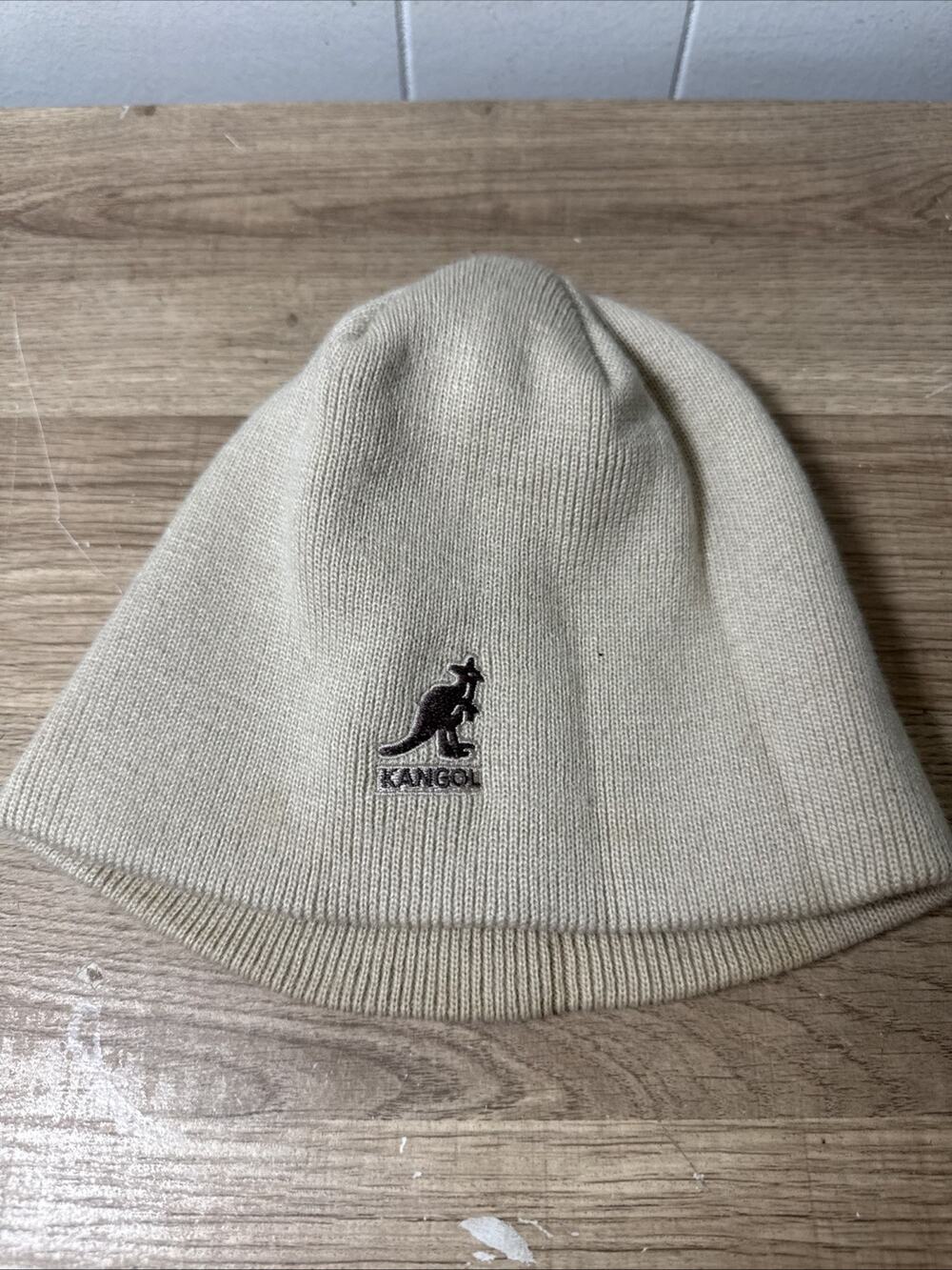 kangol One Size Tan beanie cap Acrylic Cuffless Pull On 2301BC03 Q2